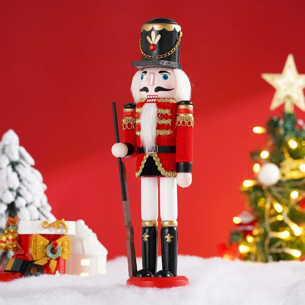 Hign-concerned Wooden Nutcracker Soldier Puppet Christmas Decor Gift