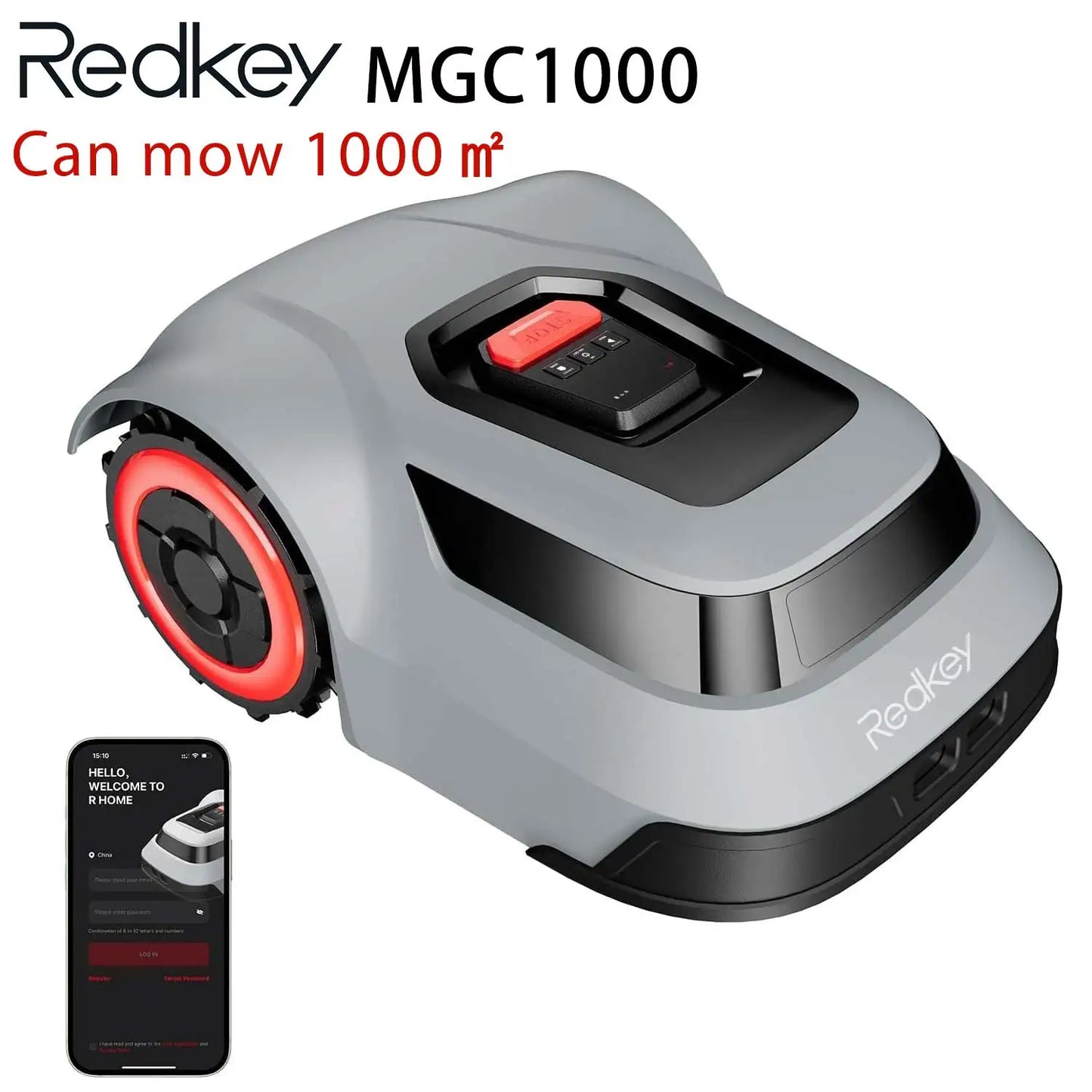 Redkey CTOF Robotic Lawn Mower MGC800 MGC1000 With App Control and Cable Break Detection