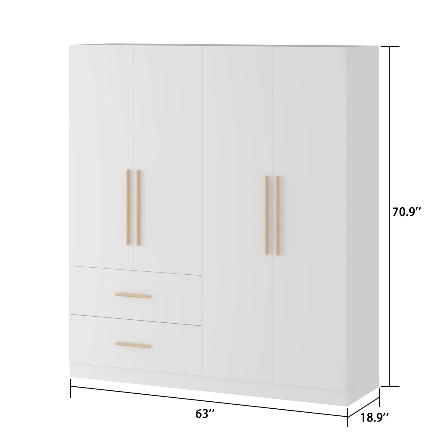 FUFU&GAGA Contemporary Wardrobe Armoire Premium Durable Storage Cubes And Drawers