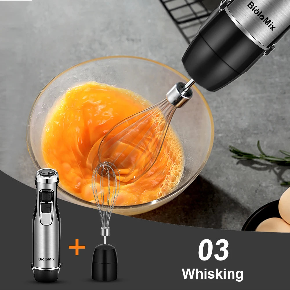 Biolomix 1200W 4in1 Immersion Blender With Chopper Smoothie Cup