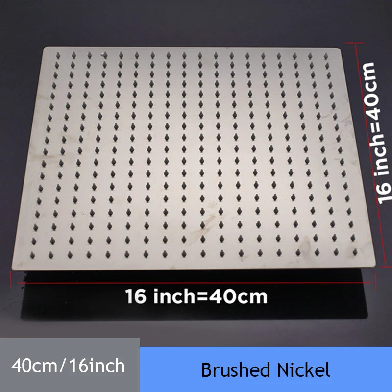 Wanmivezlo Chrome Finish Square Rainfall Shower Head Stainless Steel