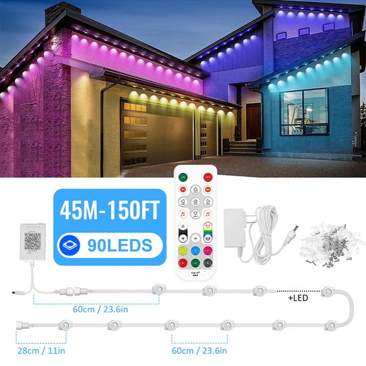aiopp Durable Outdoor Lights Smart RGB NorthernLights IP68 Waterproof ExteriorApplications