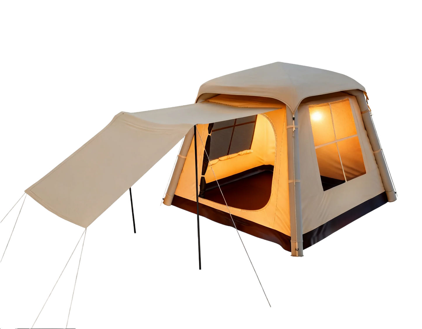 ZUIQIUZ Inflatable Camping Tent With Built In Air Pump For 3 To 4 People