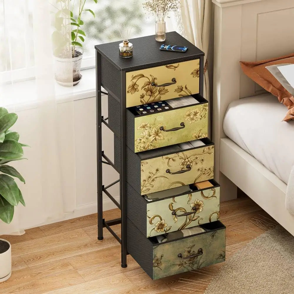 Vertical Dresser Tower With Fabric Drawers For Bedroom And Dorm