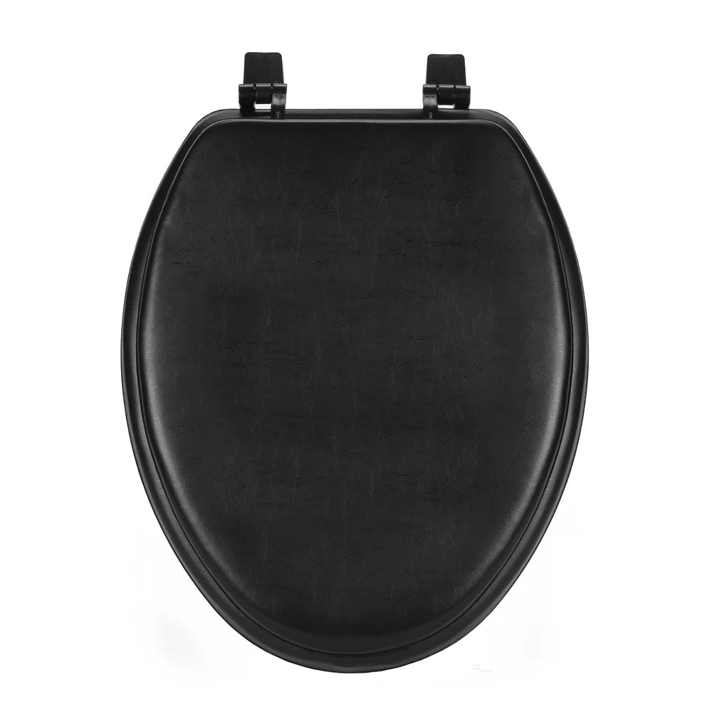 XMSJ Elongated Vinyl Toilet Seat Cushion With PremiumMemoryFoam Comfort Durability