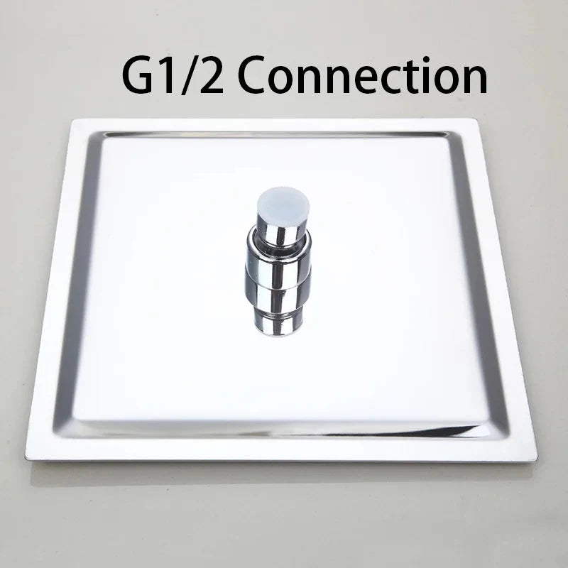 Wanmivezlo Chrome Finish Square Rainfall Shower Head Stainless Steel