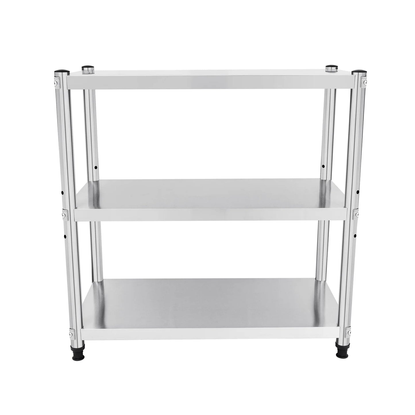 Bymaocar Commercial-Grade Heavy-Duty Stainless Steel Kitchen Shelves Three-Tier Rack