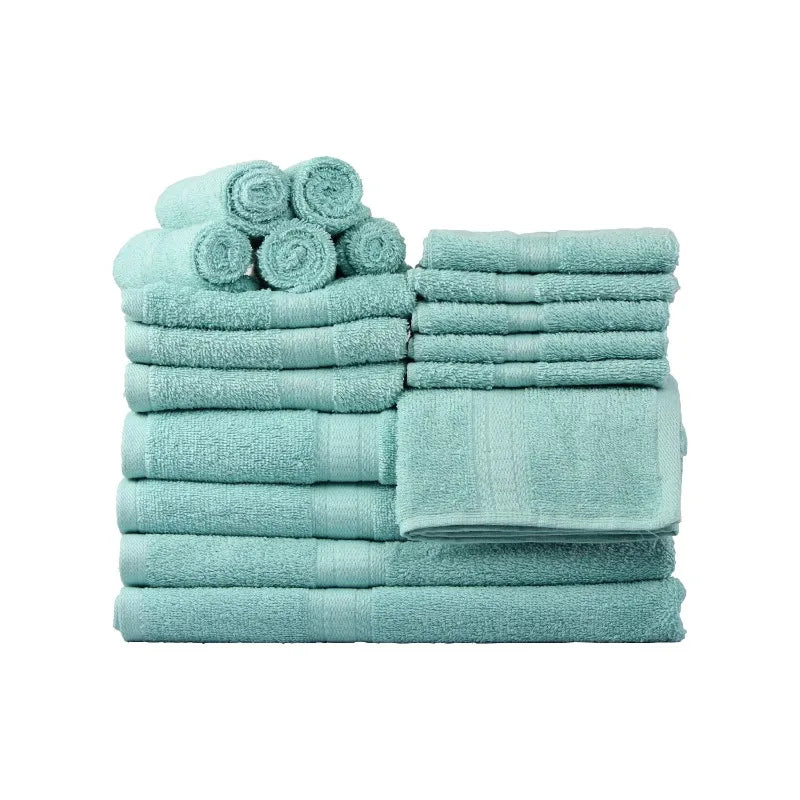 Cotton Towel Set 18 Piece Bath Hand Face Towels Premium