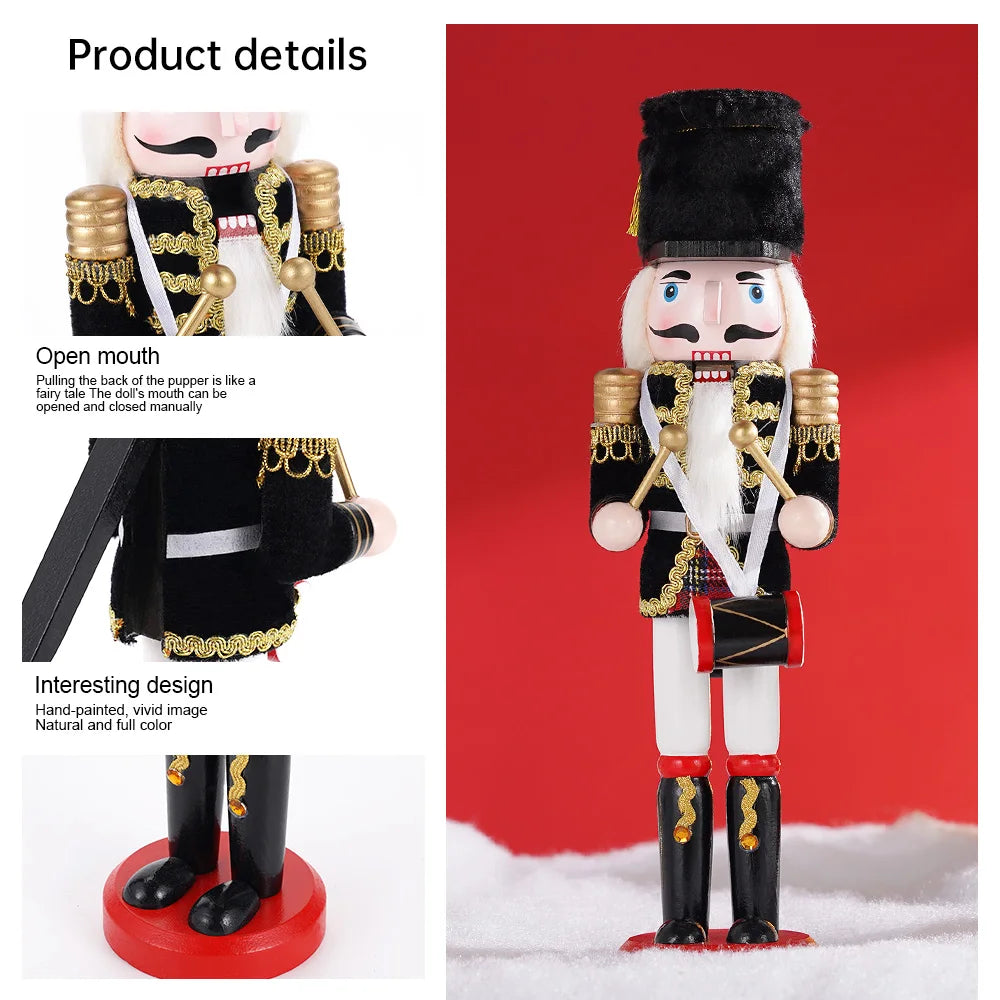 Hign-concerned Wooden Nutcracker Soldier Puppet Christmas Decor Gift