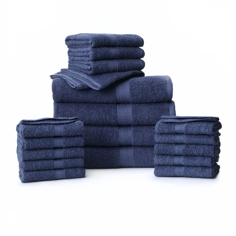Cotton Towel Set 18 Piece Bath Hand Face Towels Premium
