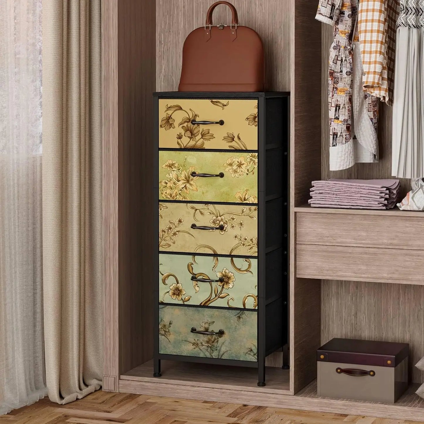 Vertical Dresser Tower With Fabric Drawers For Bedroom And Dorm