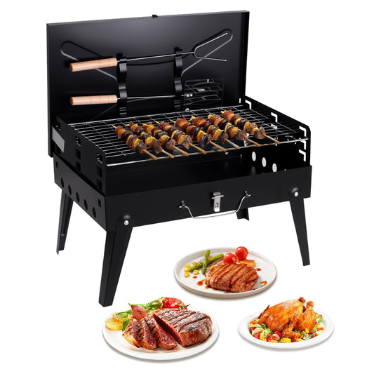 Hign-concerned Portable Charcoal Grill Foldable With Adjustable Height for Camping