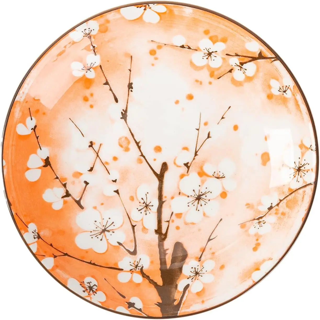 Set Of 4 Japanese Pottery Ceramic Dinner Plates