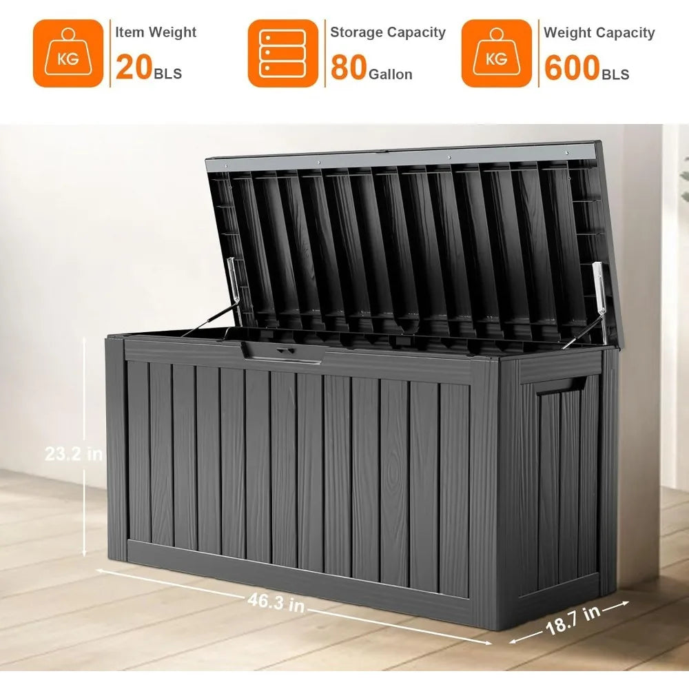 High Concerned Weatherproof Resin Deck Box Lockable Outdoor Storage SolutionProvider