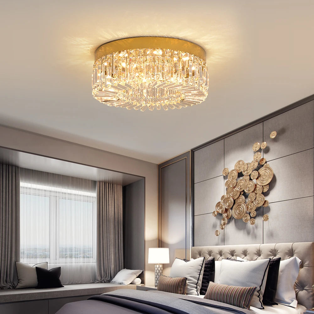 Vetrulus Crystal Ceiling Light for Living Room Modern LED Chandeliers