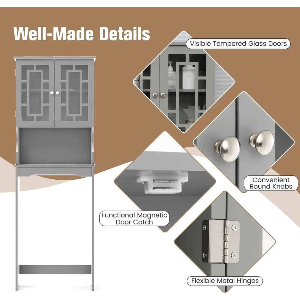 Over The Toilet Storage Cabinet And Shelf Space Saving Organizer