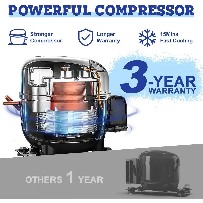 PT45 Electric Cooler Car Refrigerator Dual Zone Portable 12V Vehicle Fridge For Outdoor Travel