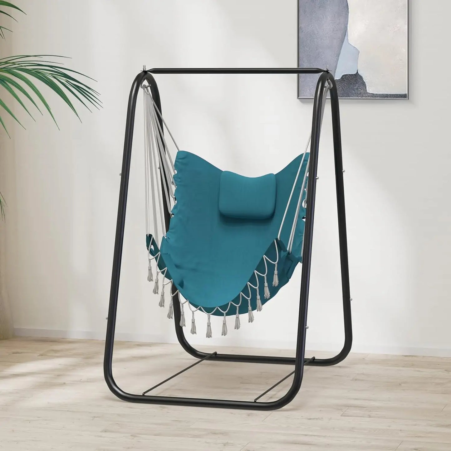 XMSJ Hammock Chair With Stand Heavy Duty Rustproof Hanging Chair