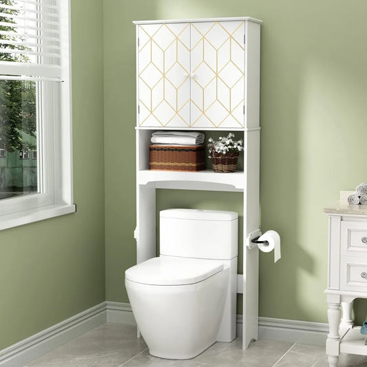 MKDK Over Toilet Storage Cabinet With Adjustable Shelves