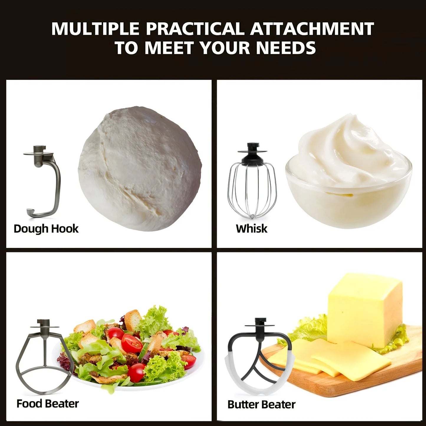 Cheftronic Tilt Head Stand Mixer 500W 6 Speed US Plug