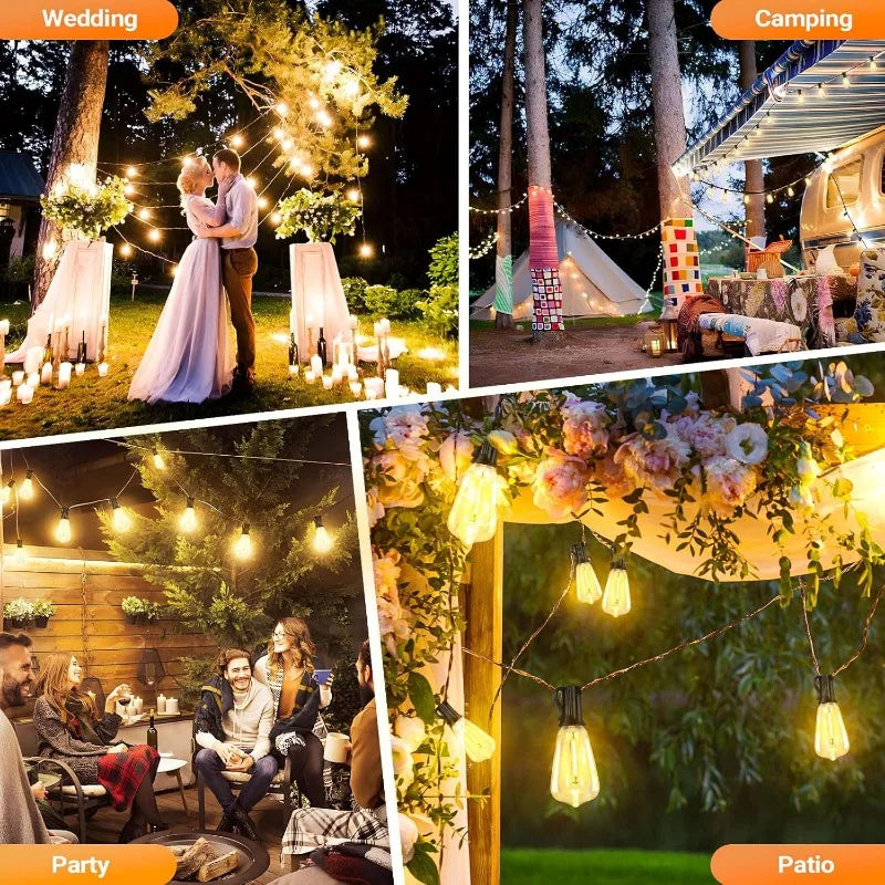 Hign-concerned LED Outdoor String Lights With ST38 Edison Bulbs