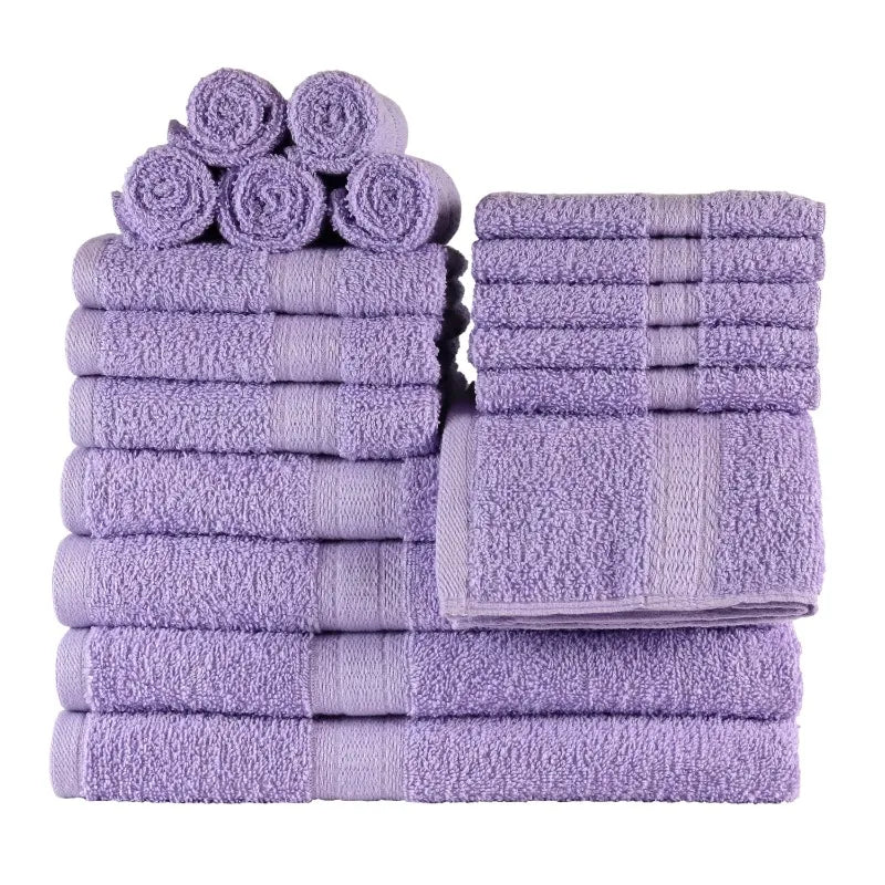 Cotton Towel Set 18 Piece Bath Hand Face Towels Premium