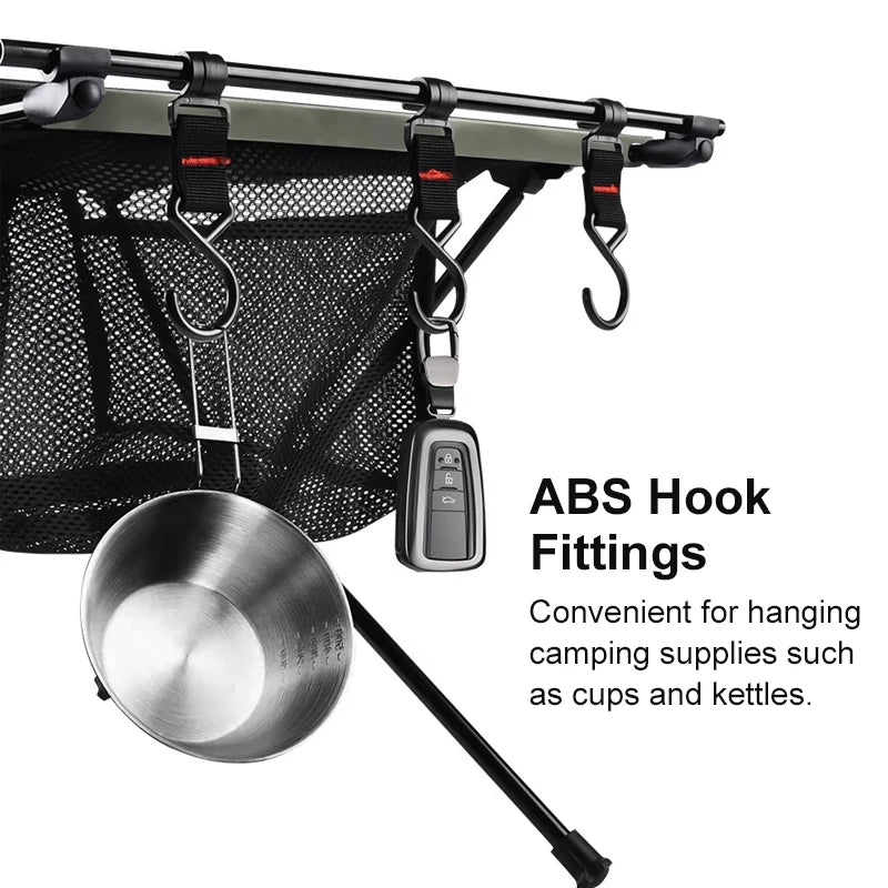 WESTTUNE Folding Camping Table Aluminum Lightweight Portable Mesh Storage Bag