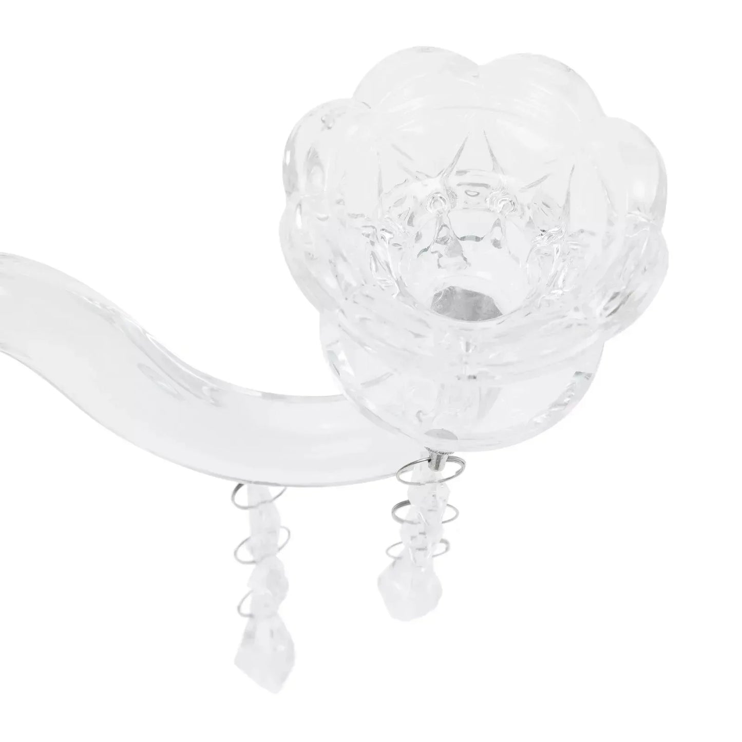 Bymaocar 5 Arm Crystal Candle Centerpiece Holder With Five Heads For Elegant Home Decor