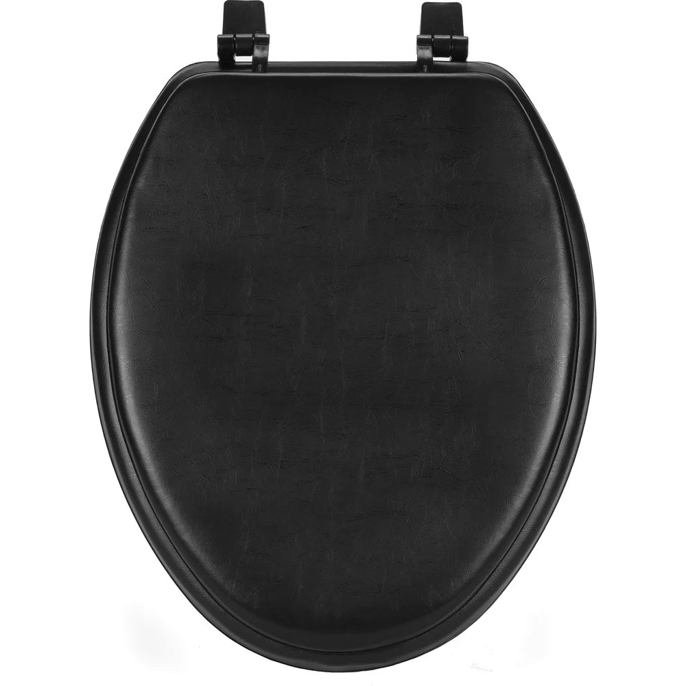 XMSJ Elongated Vinyl Toilet Seat Cushion With PremiumMemoryFoam Comfort Durability