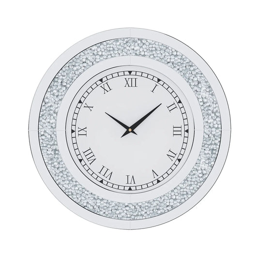 LUVODI Luxurious 3D DiamondCrystal Wall Clock With RomanNumerals ElegancePro Display