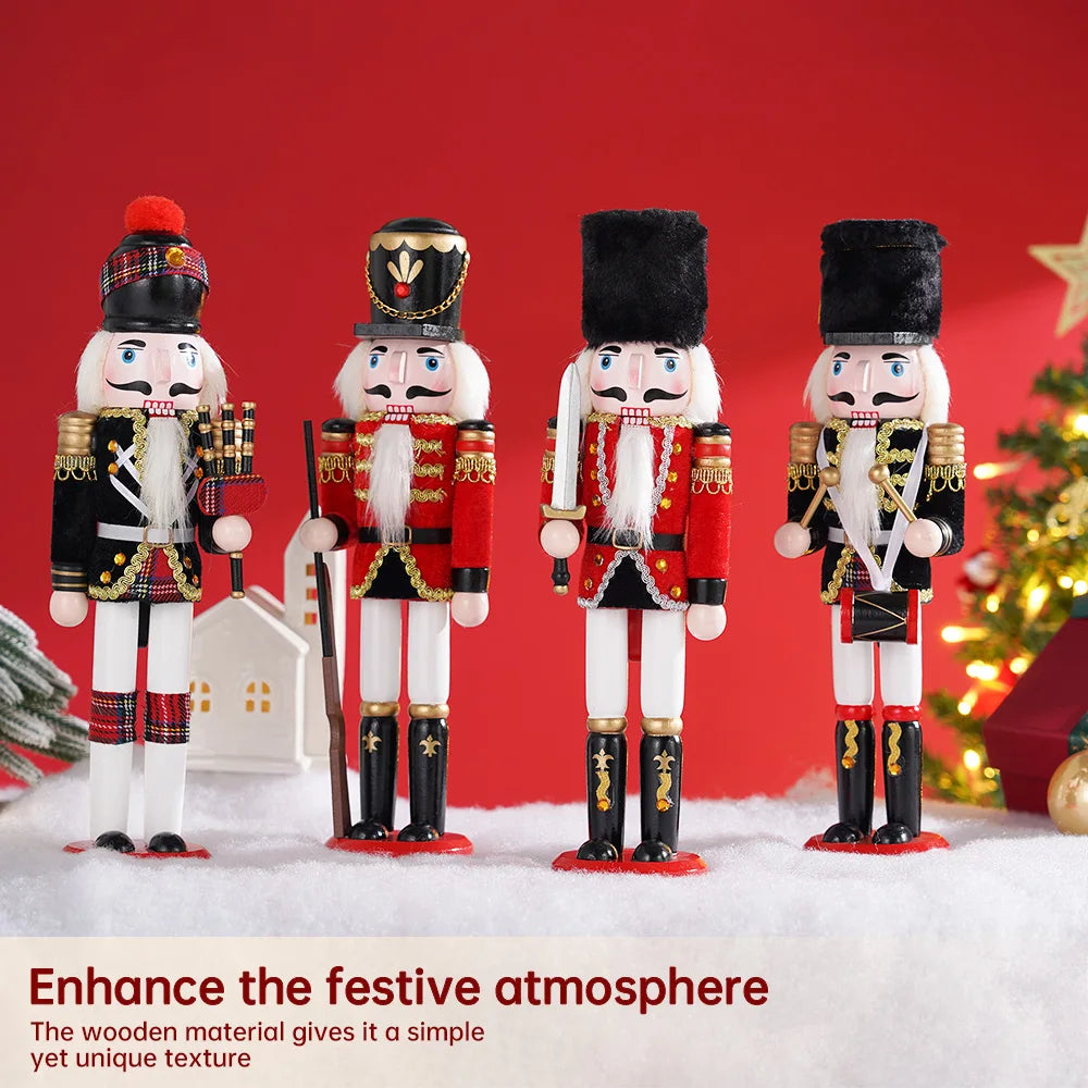 Hign-concerned Wooden Nutcracker Soldier Puppet Christmas Decor Gift