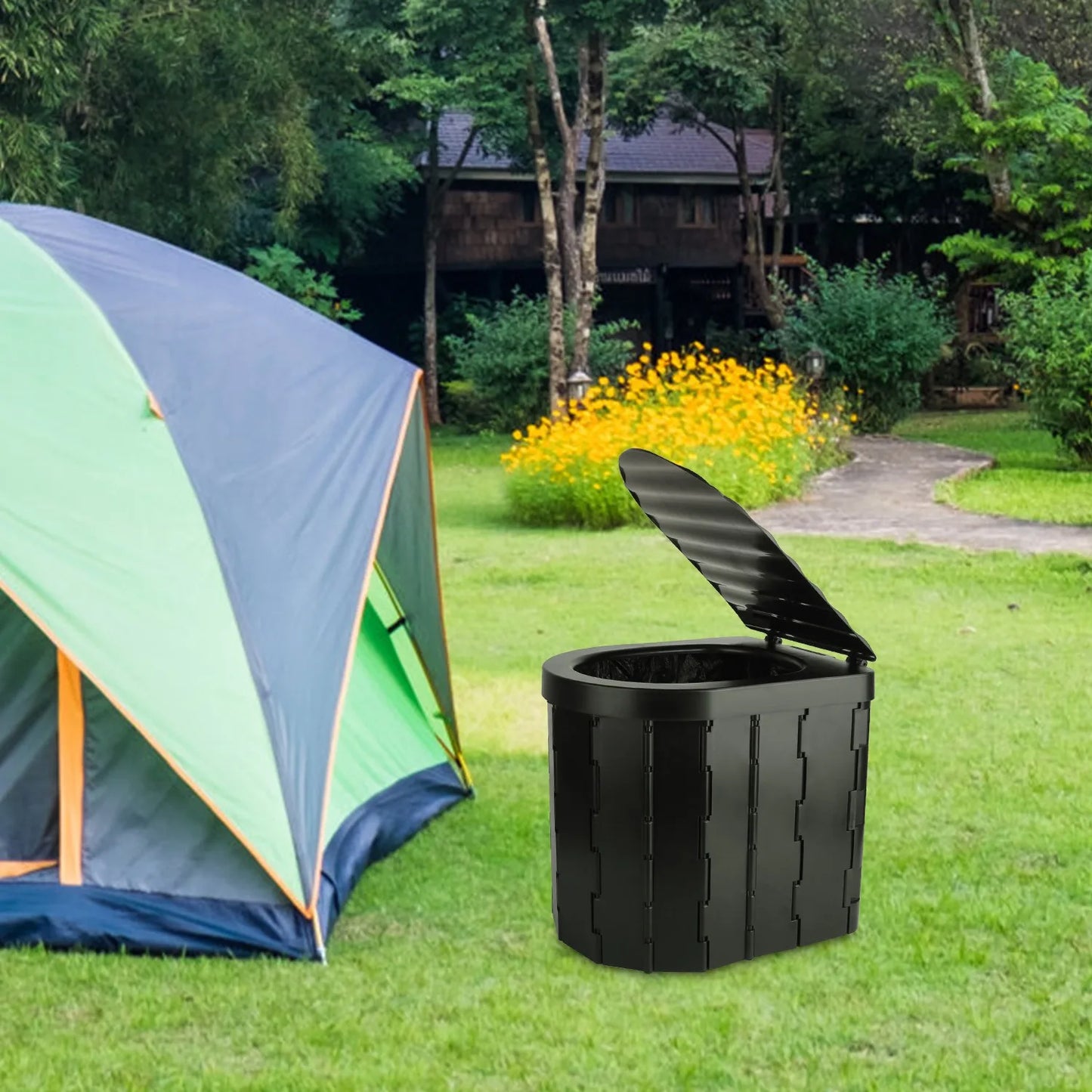 Portable Camping Toilet For Adults Foldable Transportable Toilet Hygienic CarryingBag
