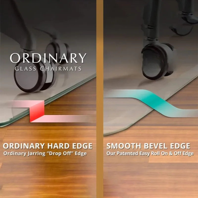 Exclusive Beveled Edge Chair Mat for Carpet and Hardwood Floors