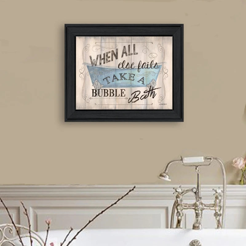 Bathroom Humor By Debbie DeWitt Ready To Hang Framed Print