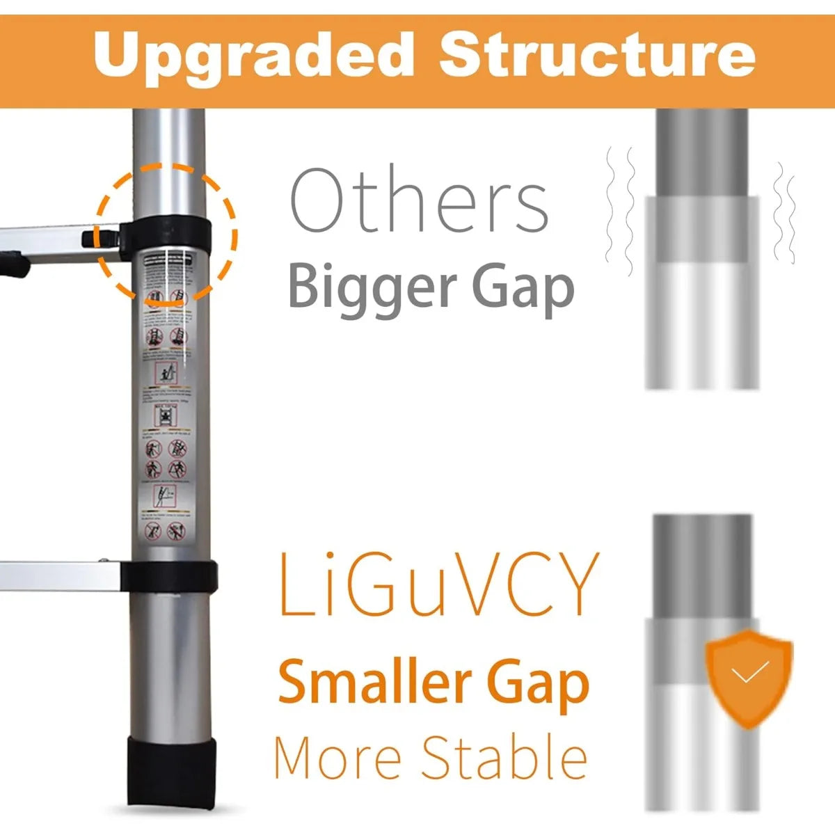 Collapsible Aluminum Extension Ladder For Home And RV Use