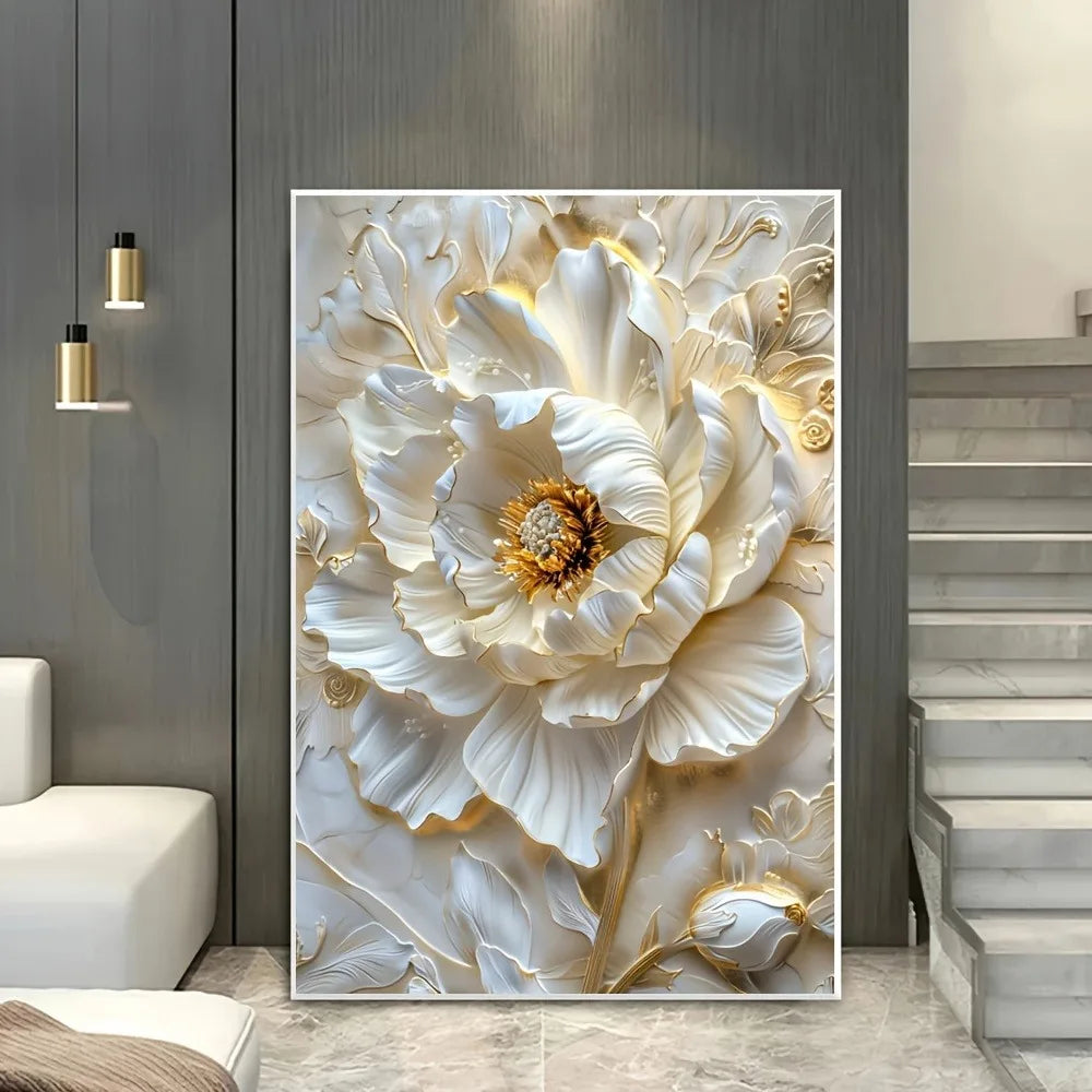 Hign-concerned Frameless Abstract Floral Canvas Wall Art Prints