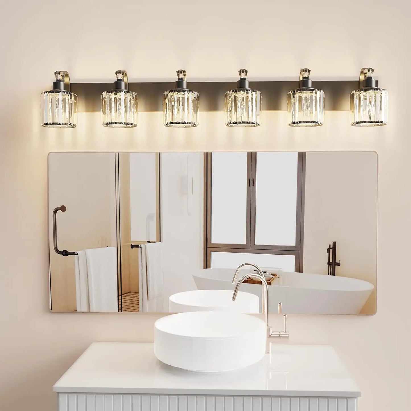 HobbyLane Modern Crystal Vanity Lights LED 3 4 5 6