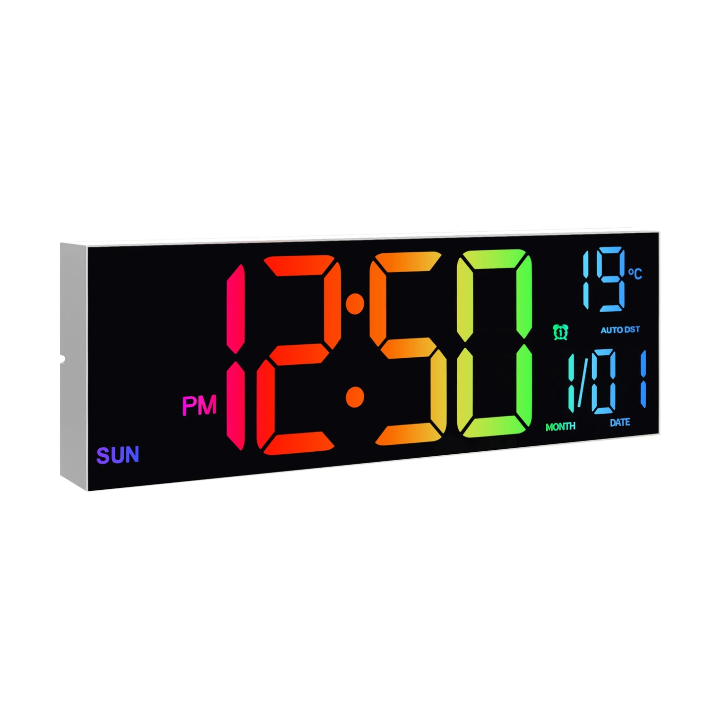 Hign-concerned Digital Wall Clock With Led Display And Remote