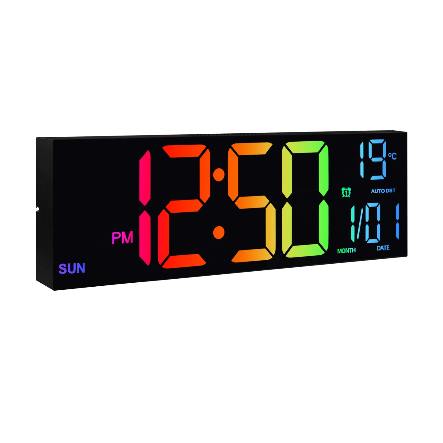 Hign-concerned Digital Wall Clock With Led Display And Remote