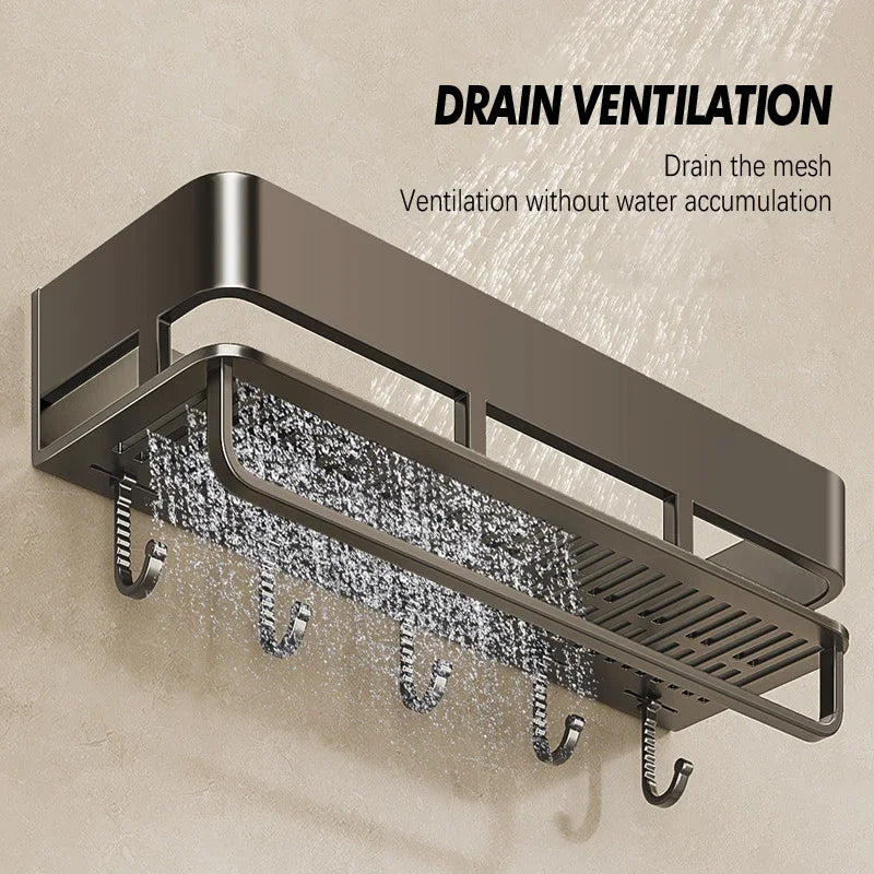 Big Red House Bathroom Storage Rack Non Perforated Wall Mounted Towel Rack Wrought Iron