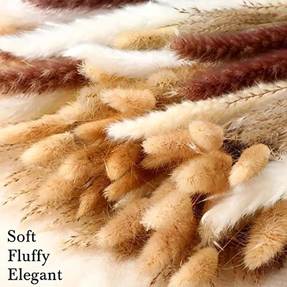 XMSJ Bulk Dried Pampas Grass Decor Set 325 Pieces In 6 Styles For Elegant Home Decor