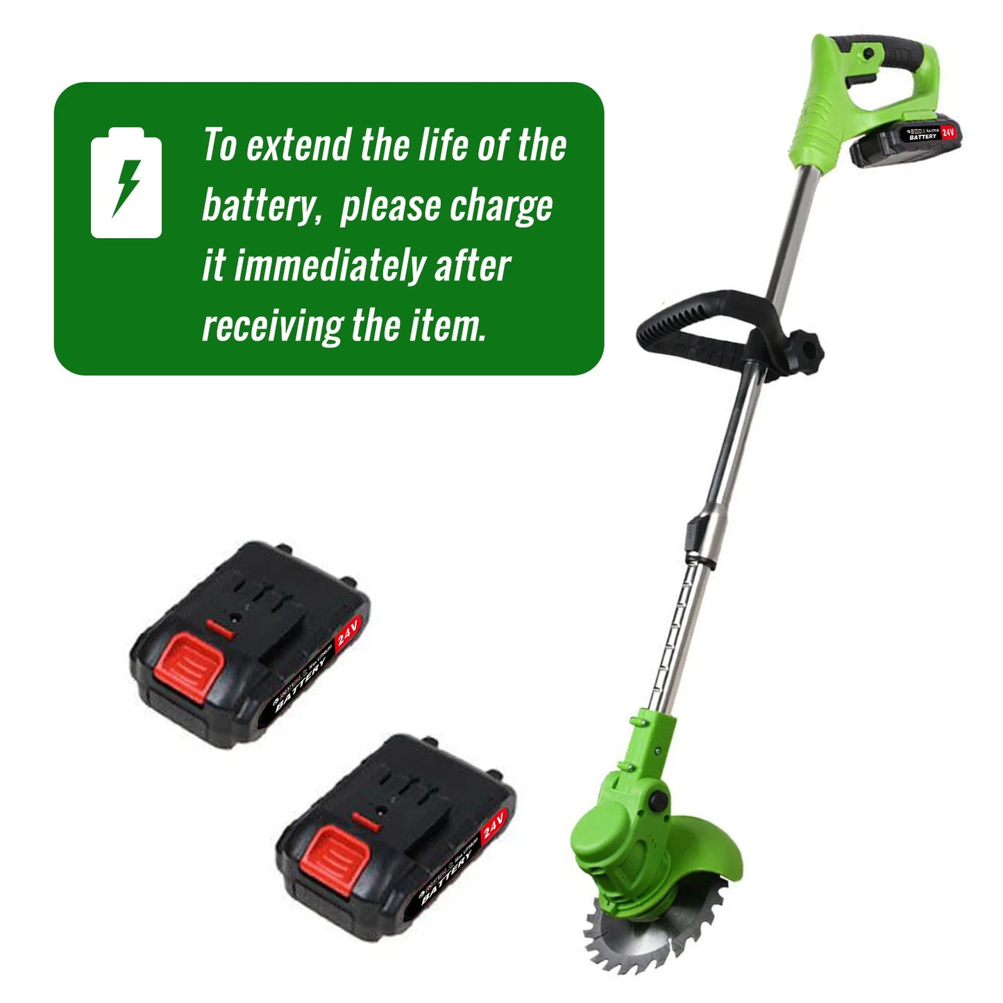 Cordless Electric Weed Trimmer 2 In 1 Brushless Grass Cutter