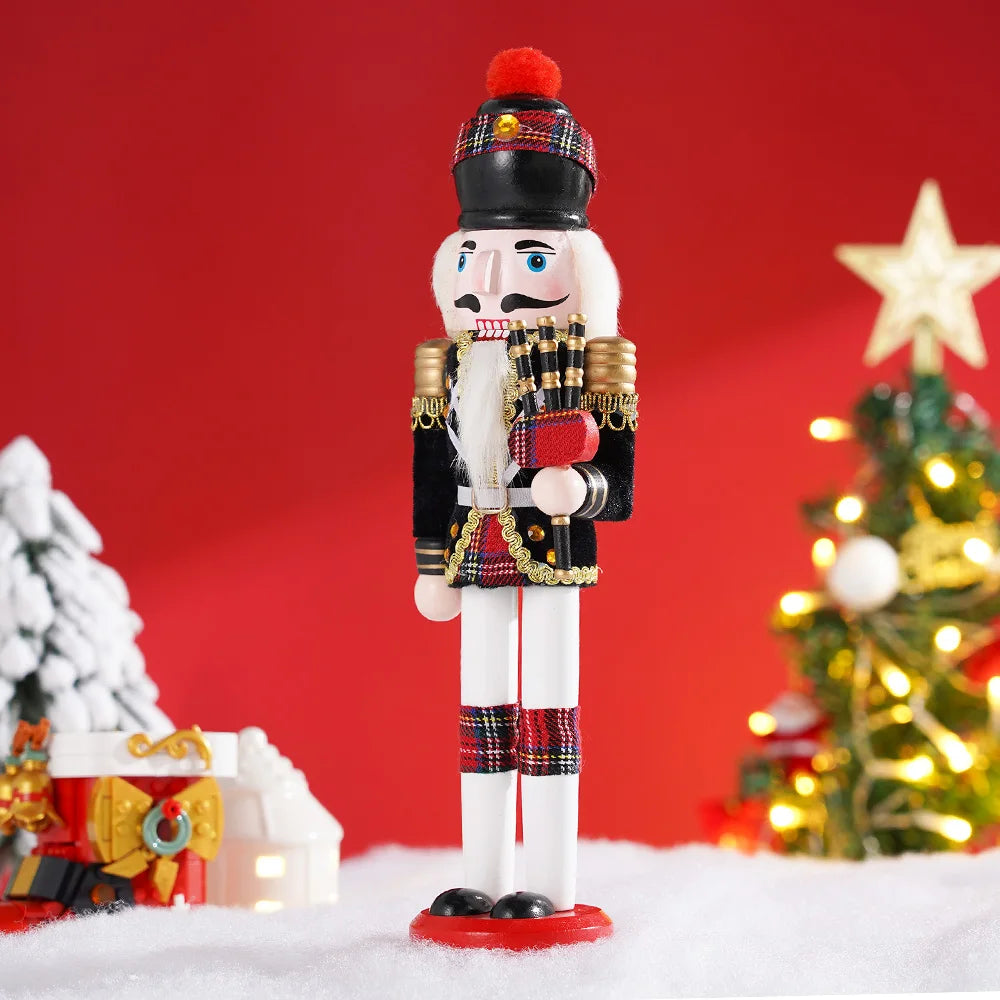 Hign-concerned Wooden Nutcracker Soldier Puppet Christmas Decor Gift