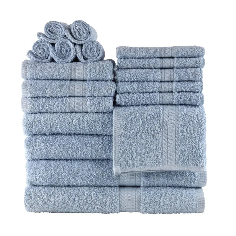 Cotton Towel Set 18 Piece Bath Hand Face Towels Premium