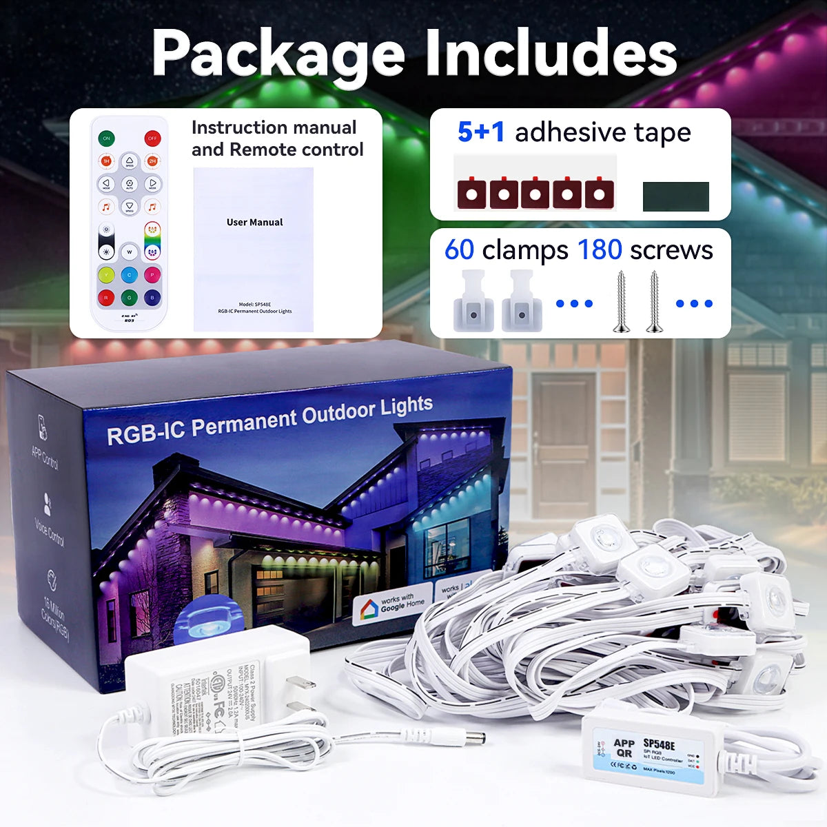 aiopp Durable Outdoor Lights Smart RGB NorthernLights IP68 Waterproof ExteriorApplications