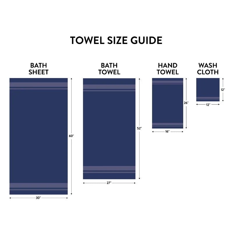 Cotton Towel Set 18 Piece Bath Hand Face Towels Premium