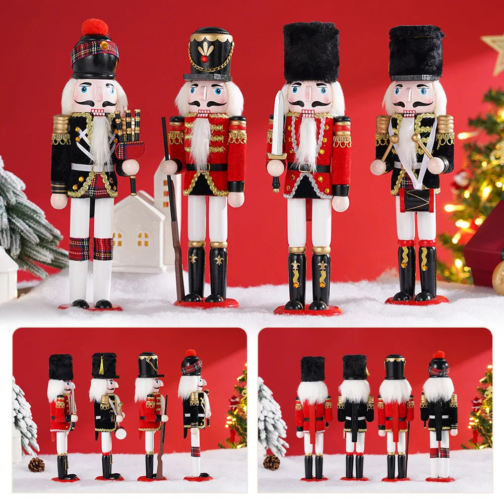 Hign-concerned Wooden Nutcracker Soldier Puppet Christmas Decor Gift