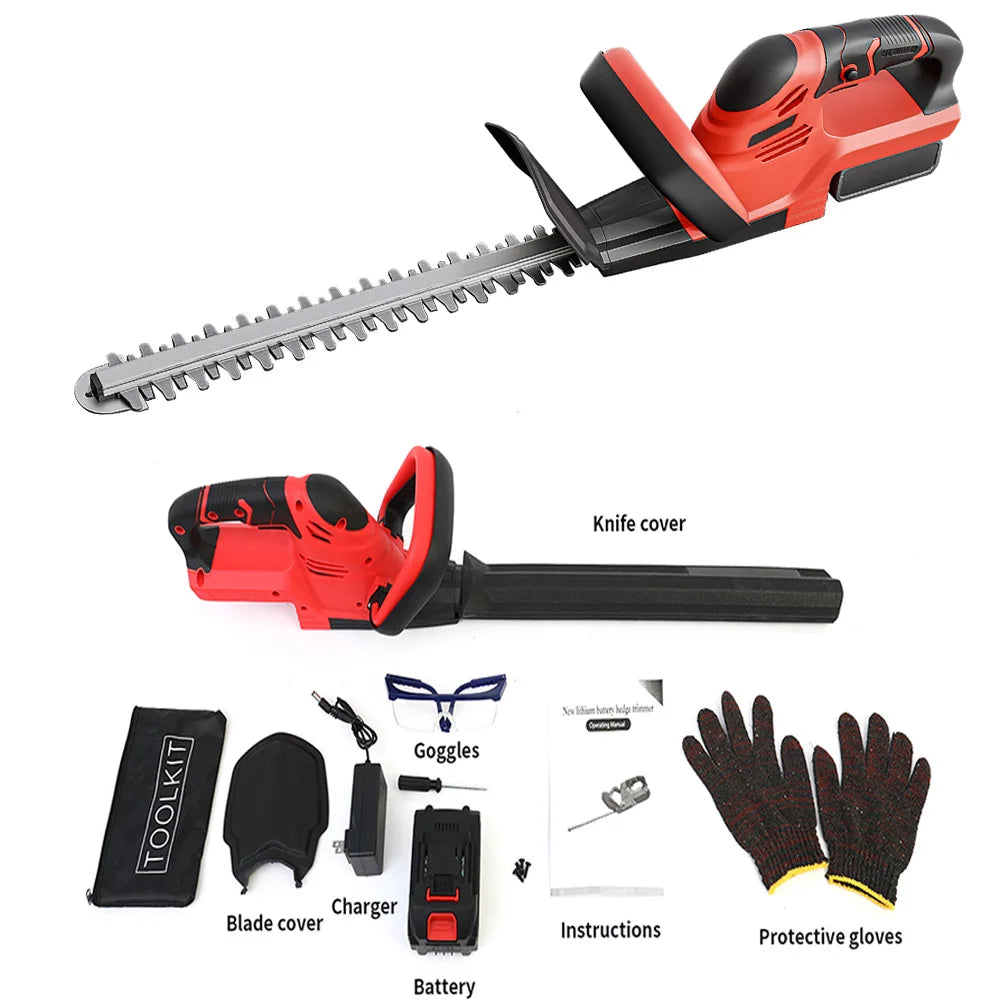 Cordless Hedge Trimmer With 3.0Ah Battery Included For Yard Care