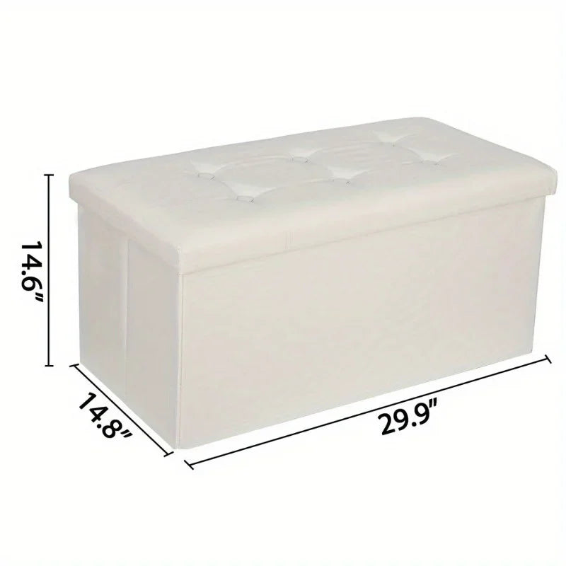 Hign-concerned Storage Ottoman Bench Foot Rest For Home
