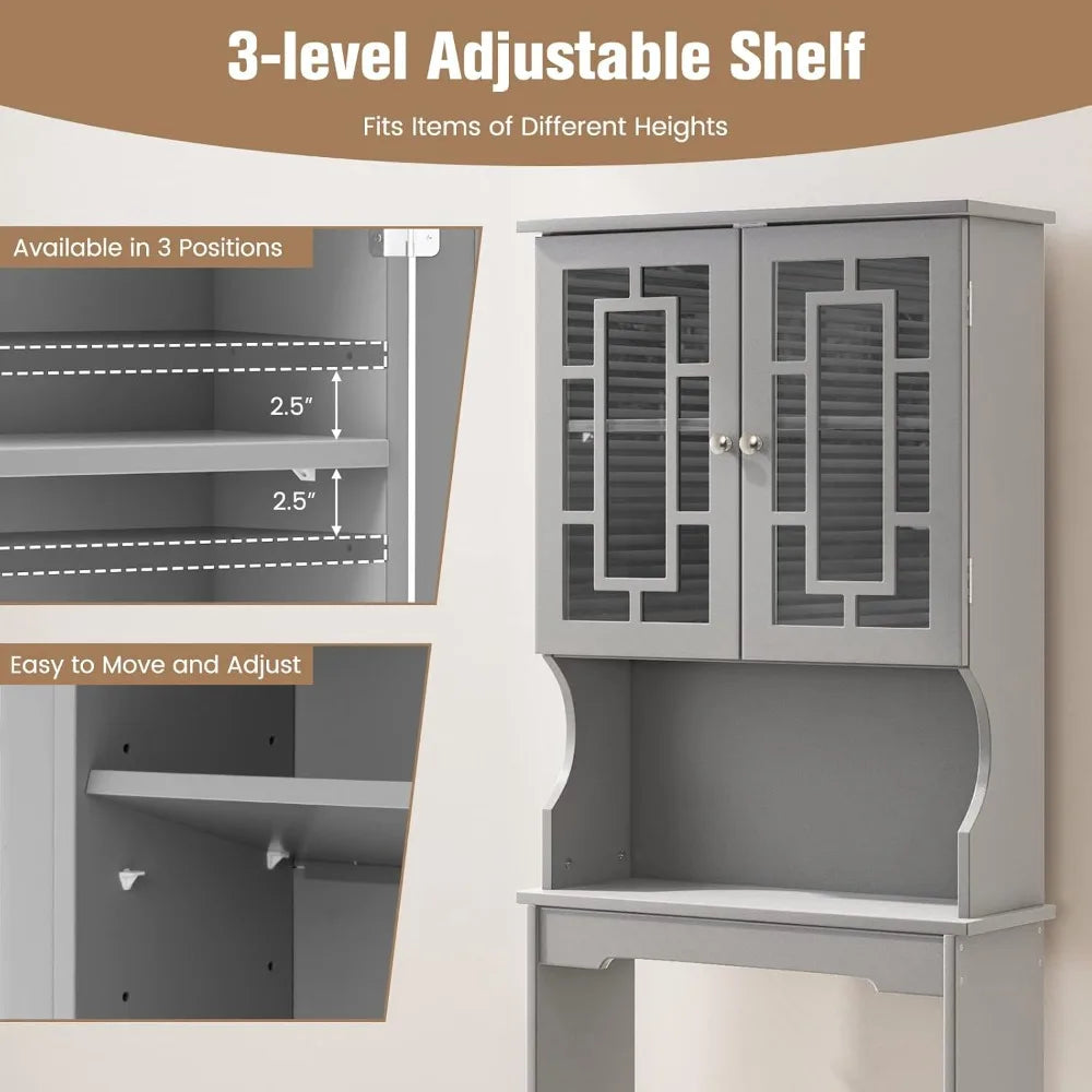 Over The Toilet Storage Cabinet And Shelf Space Saving Organizer